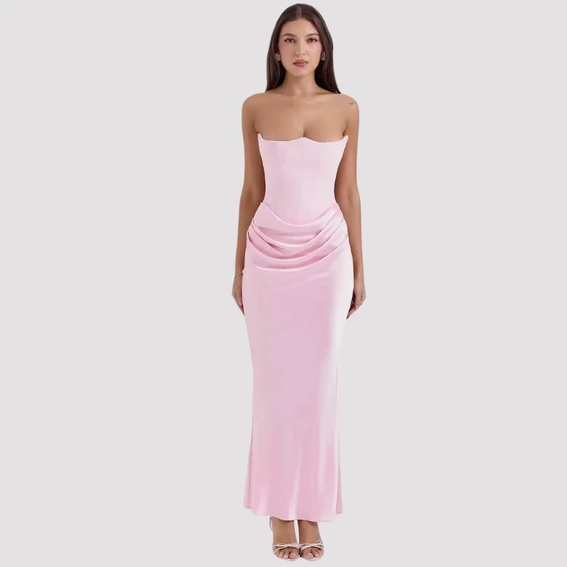 Robe de soirée longue bustier pour femme
