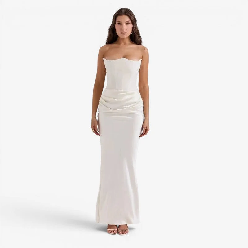 Robe de soirée longue bustier pour femme