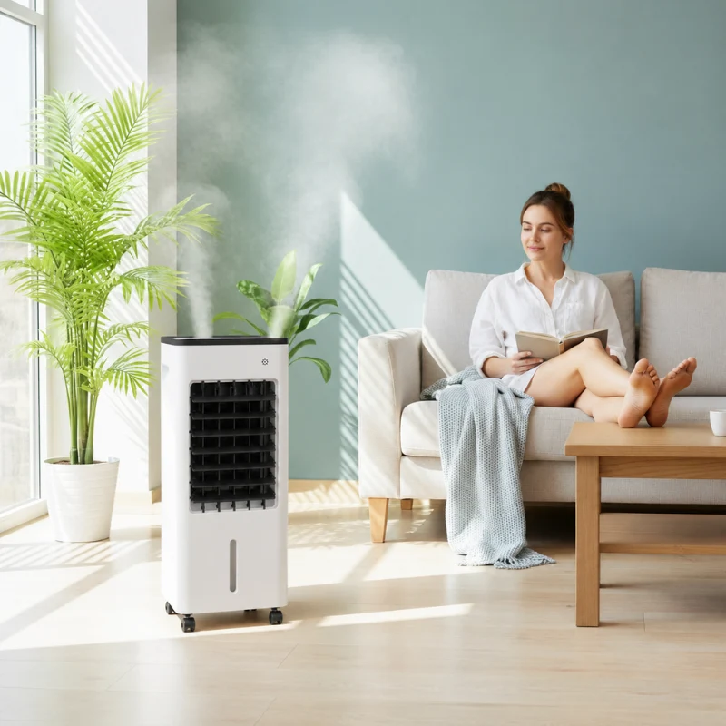 Ventilateur rafraîchisseur d'air portable avec télécommande