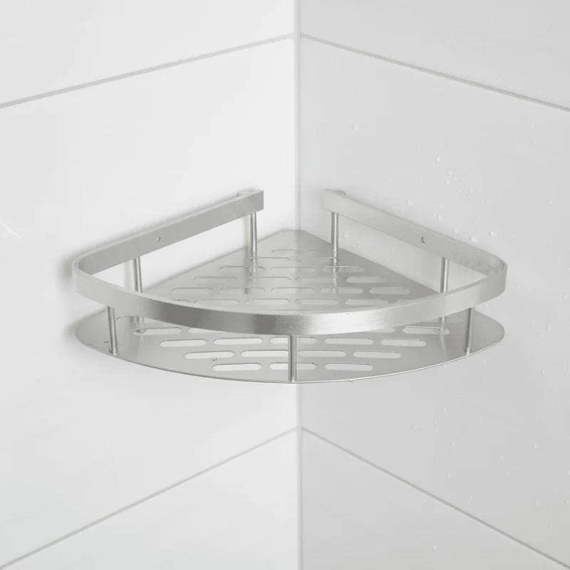 Étagère d’angle murale pour accessoires de salle de bain