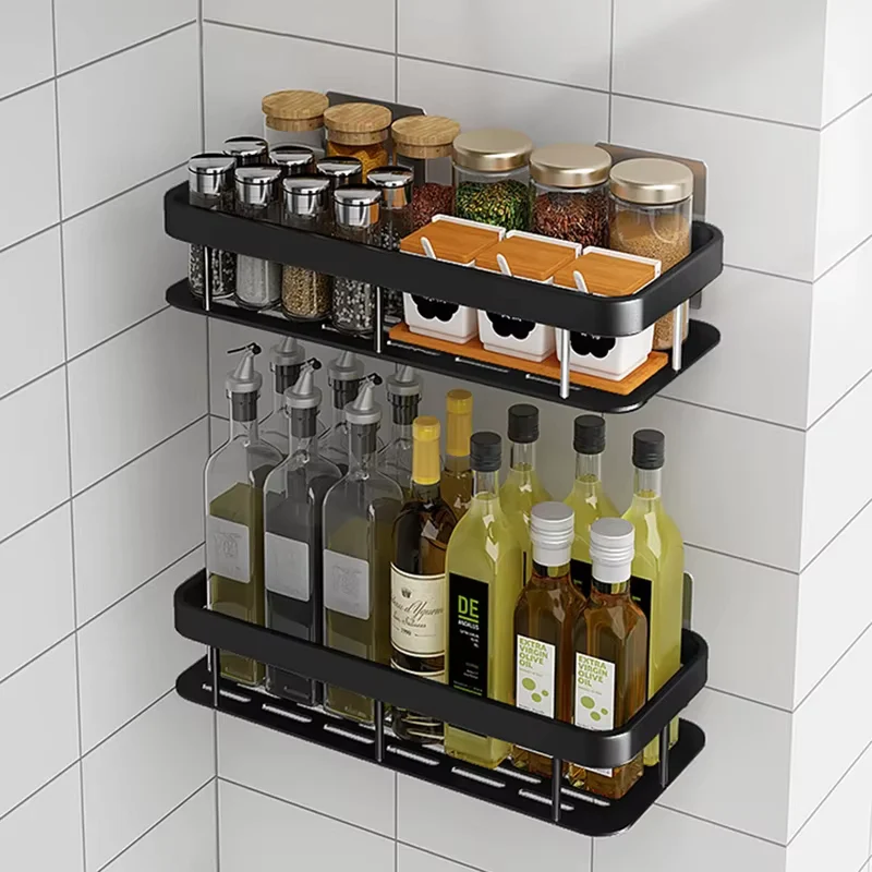 Étagère d’angle murale pour accessoires de salle de bain