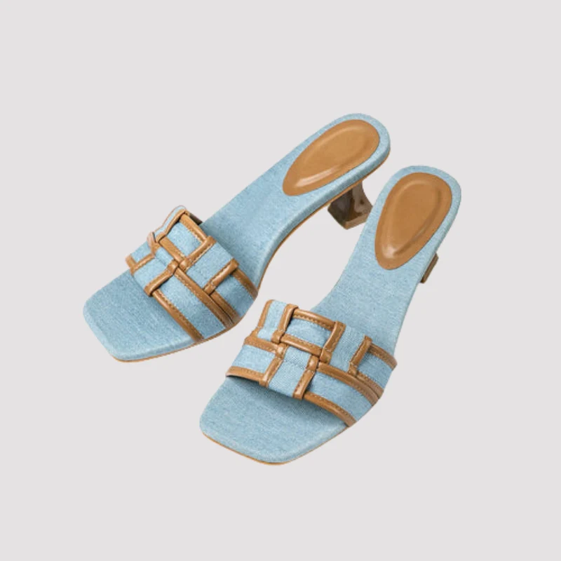 Sandales à enfiler pour femme à talon bloc