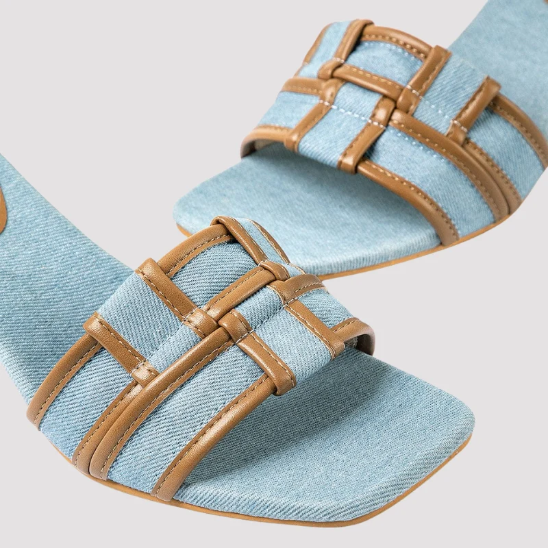 Sandales à enfiler pour femme à talon bloc