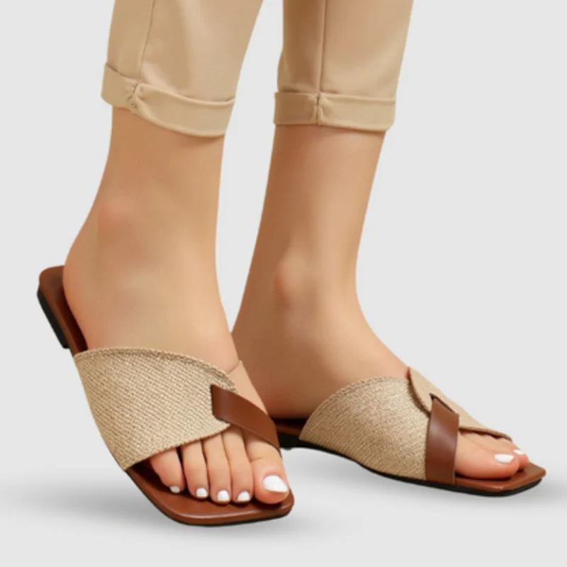 Sandales à enfiler pour femme à brides croisées
