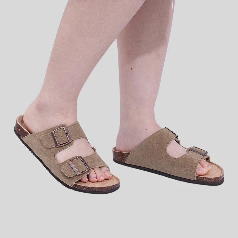 Sandales à enfiler à doubles brides réglables