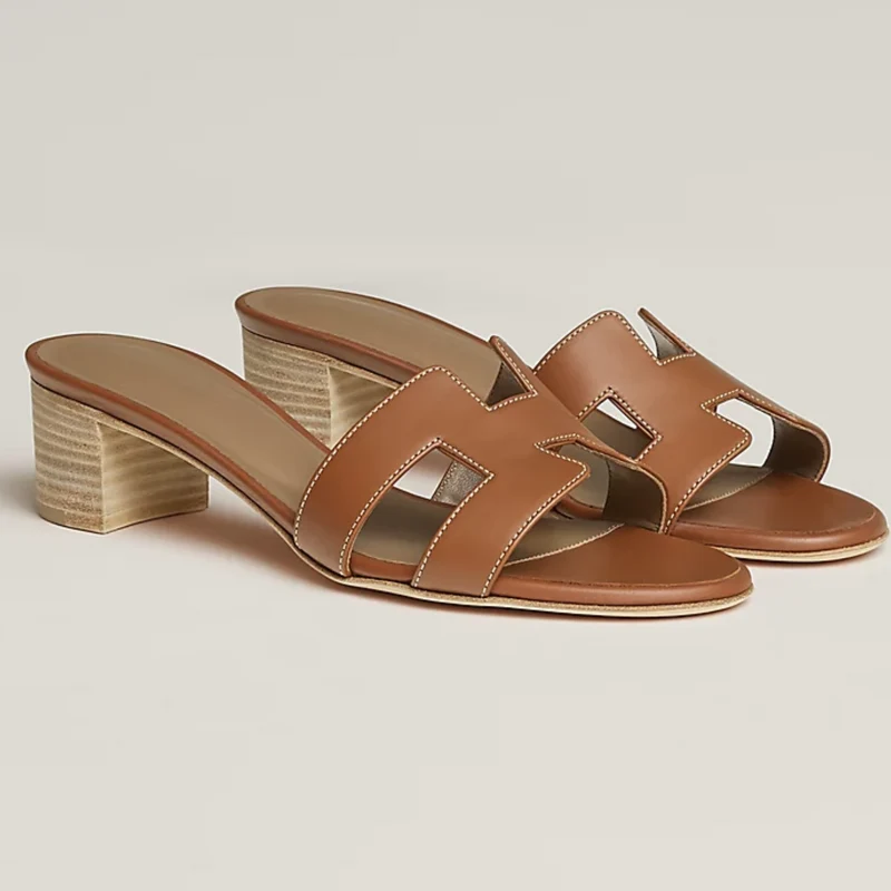 Sandales femme à enfiler avec talon carré