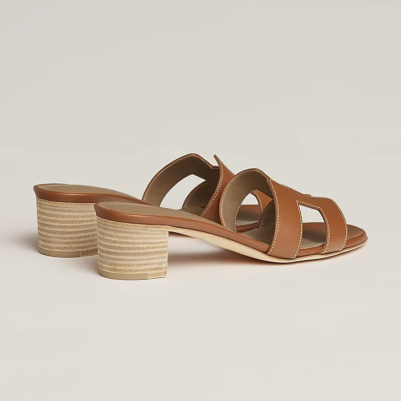 Sandales femme à enfiler avec talon carré