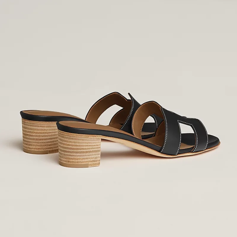 Sandales femme à enfiler avec talon carré