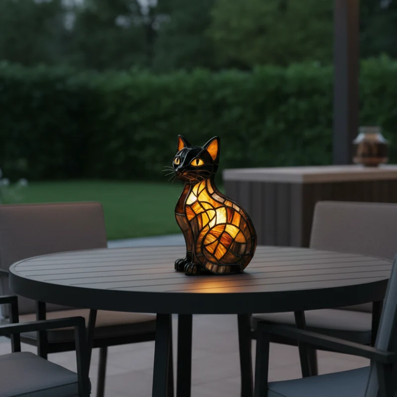 Veilleuse LED Inspirée d’un Chat pour Éclairage Intérieur