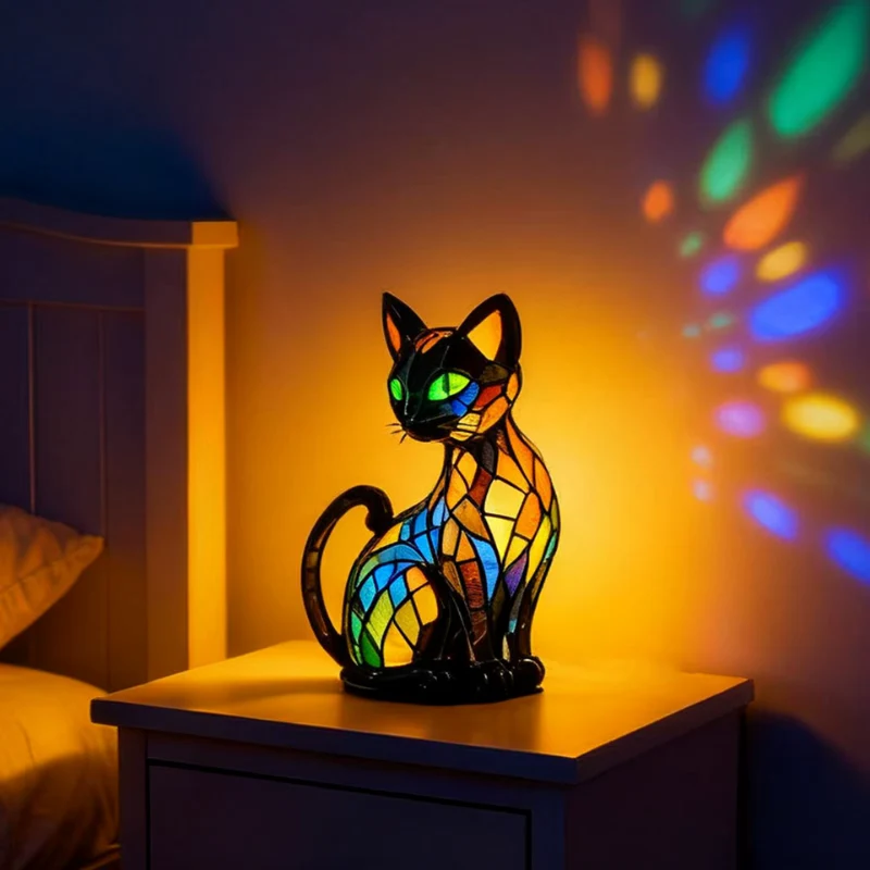 Veilleuse LED Inspirée d’un Chat pour Éclairage Intérieur