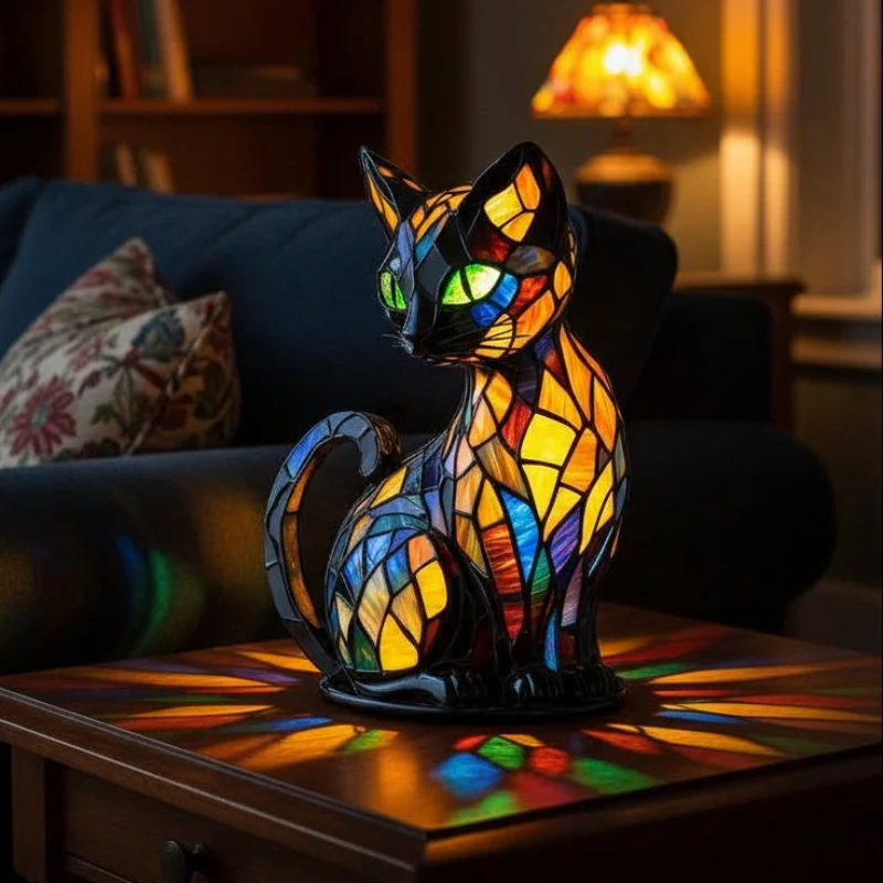 Veilleuse LED Inspirée d’un Chat pour Éclairage Intérieur