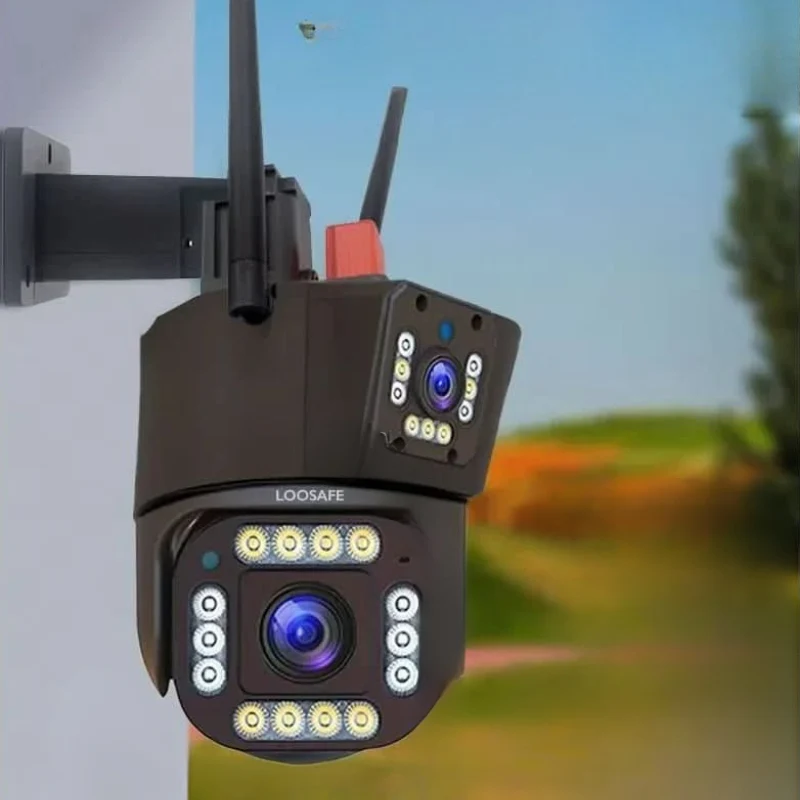 Caméra de Sécurité Rotative Sans Fil avec Alimentation Solaire