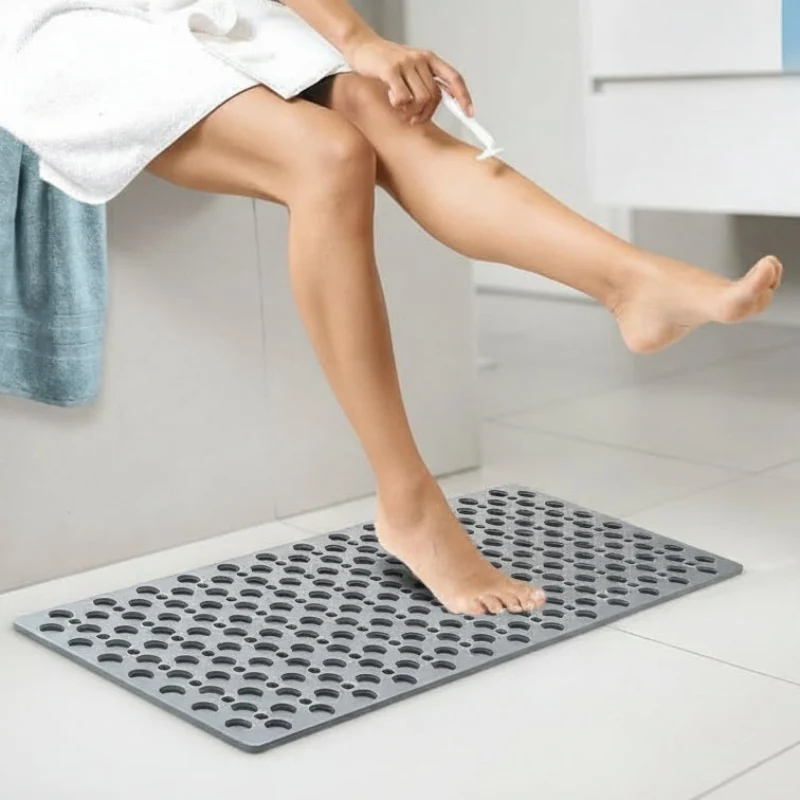 Tapis de Douche Rectangulaire avec Surface Antidérapante