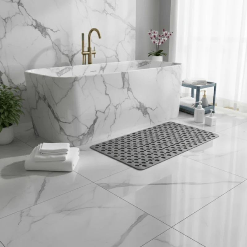 Tapis de Douche Rectangulaire avec Surface Antidérapante
