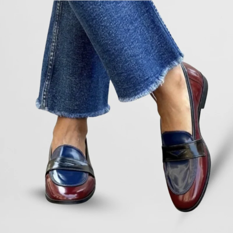 Mocassins Femme à Enfiler avec Semelle Plate