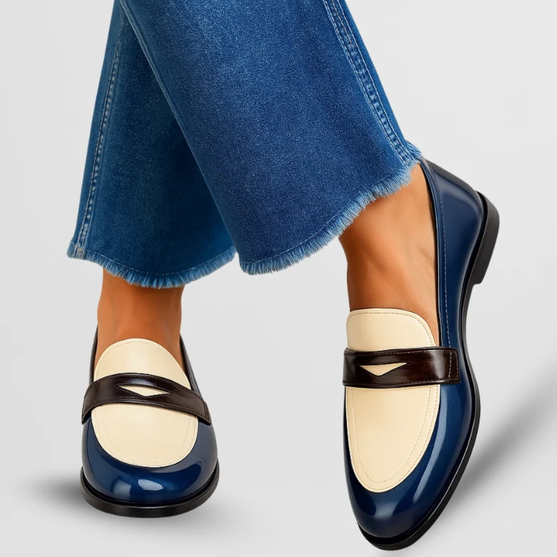 Mocassins Femme à Enfiler avec Semelle Plate