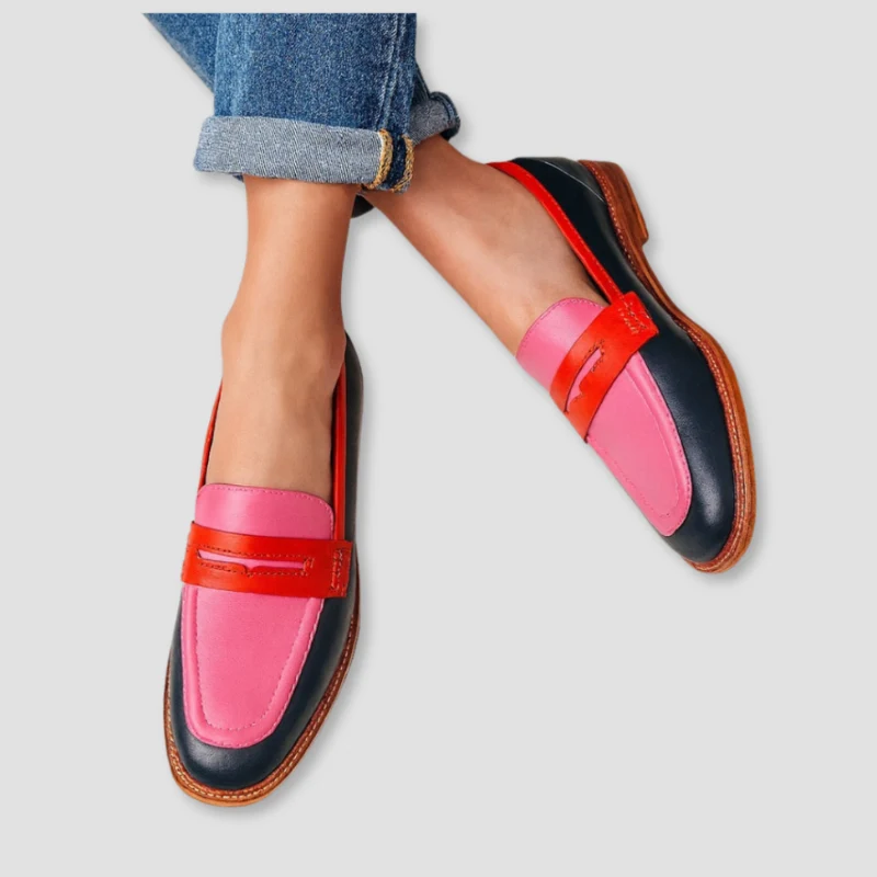 Mocassins Femme à Enfiler avec Semelle Plate