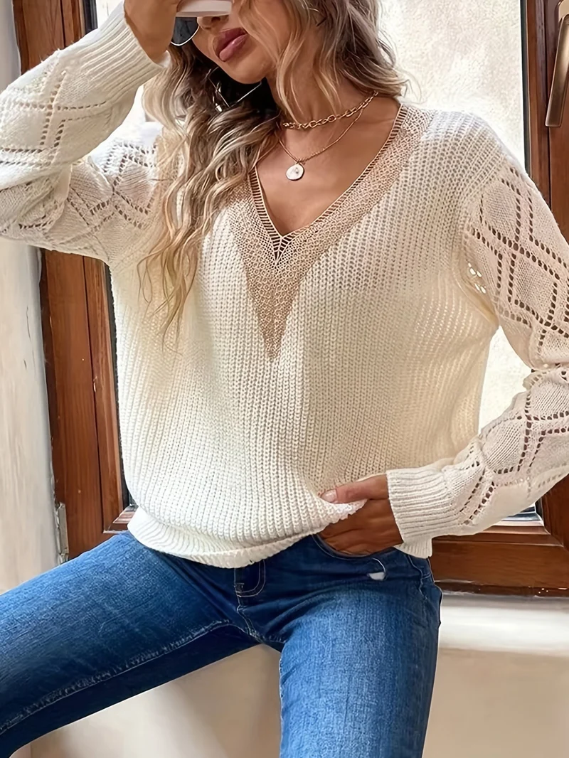 Claudia - Pull femme décolleté profond