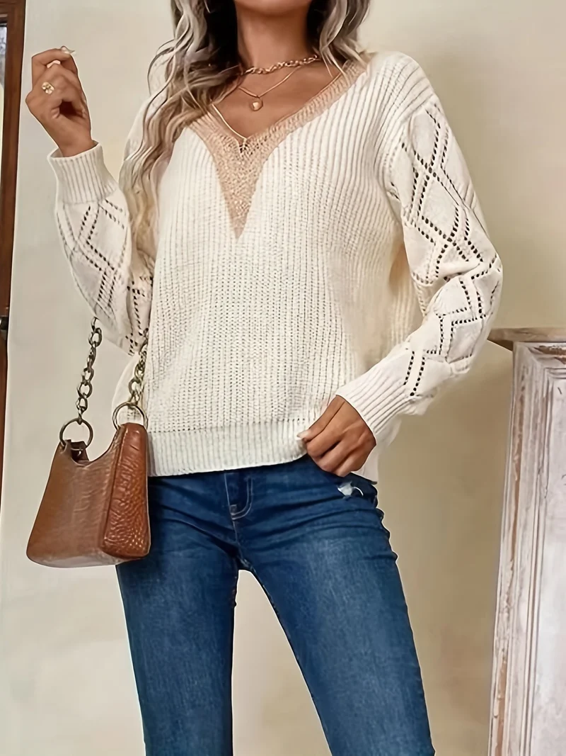 Claudia - Pull femme décolleté profond