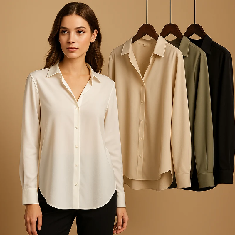 Chemise Élégante à Manches Longues