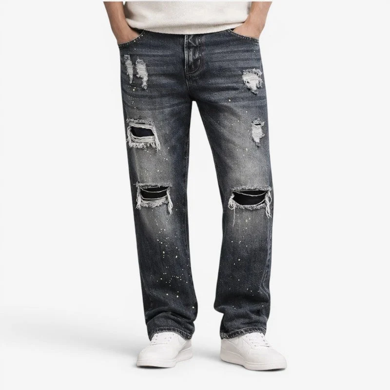 Pantalon Homme Taille Haute à Jambes Larges