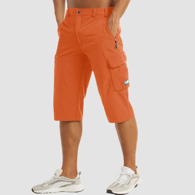 Short homme longueur genou taille haute avec poches multiples