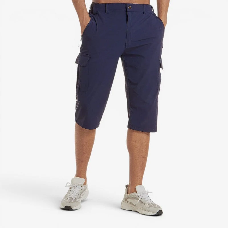 Short homme longueur genou taille haute avec poches multiples