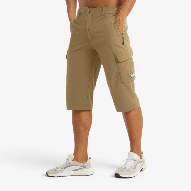 Short homme longueur genou taille haute avec poches multiples