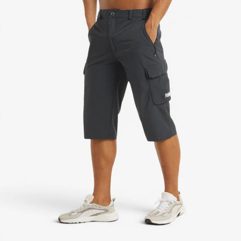 Short homme longueur genou taille haute avec poches multiples