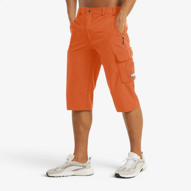 Short homme longueur genou taille haute avec poches multiples