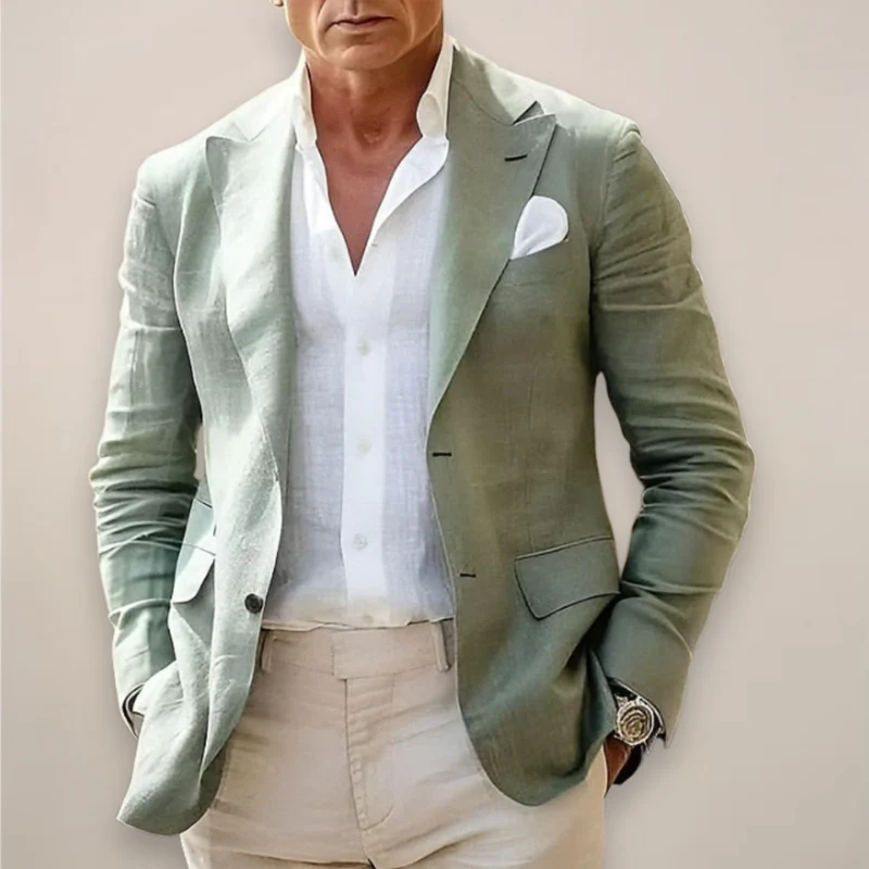 Blazer Homme Slim Fit à Manches Longues