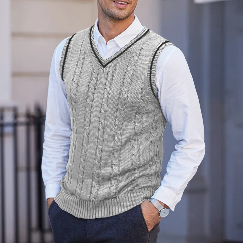 Gilet Homme Col V Sans Manches