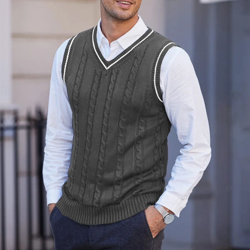 Gilet Homme Col V Sans Manches