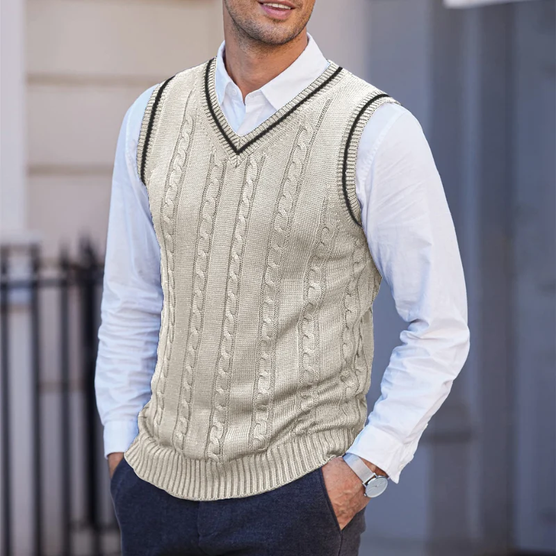 Gilet Homme Col V Sans Manches
