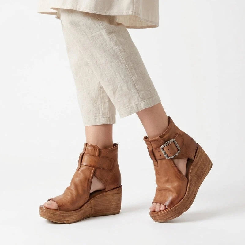 Sandales à Talon Épais avec Boucles