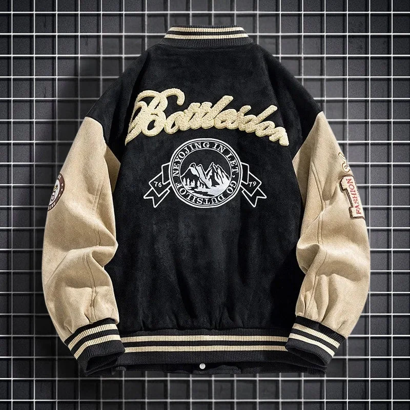 Veste Bomber Boutonnée Manches Longues avec Poches
