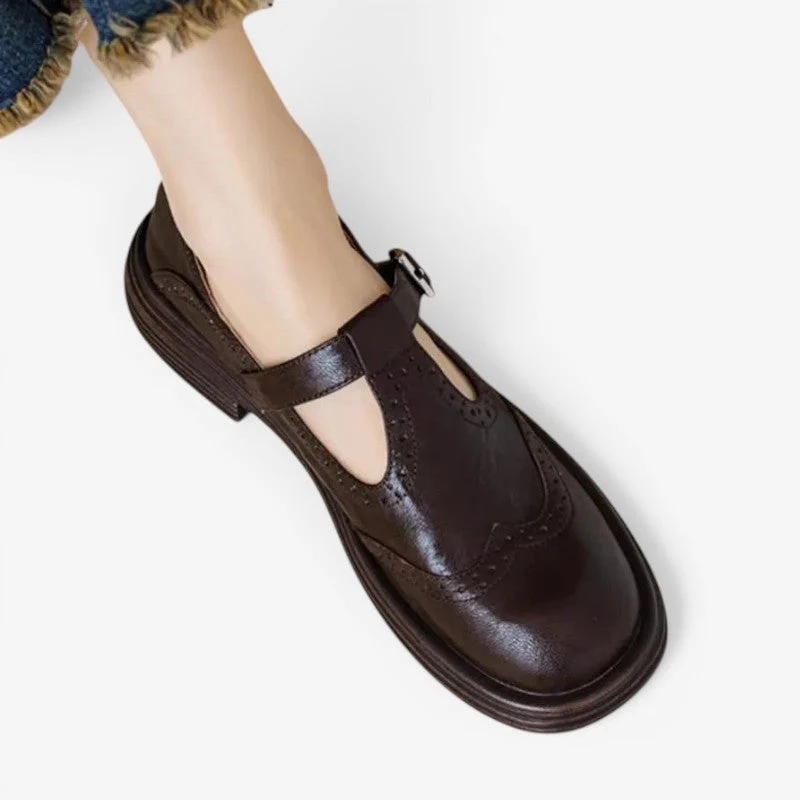 Chaussures à bout rond avec boucle ajustable et semelle antidérapante