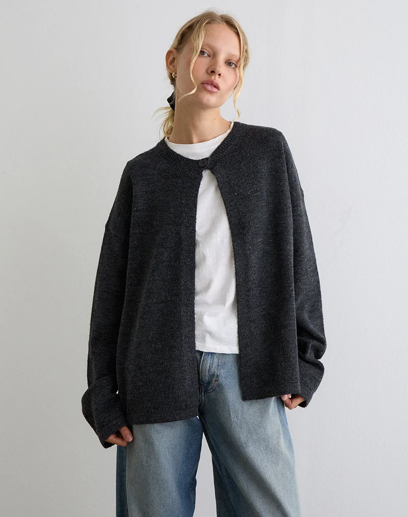 Cardigan Maureen en gris foncé