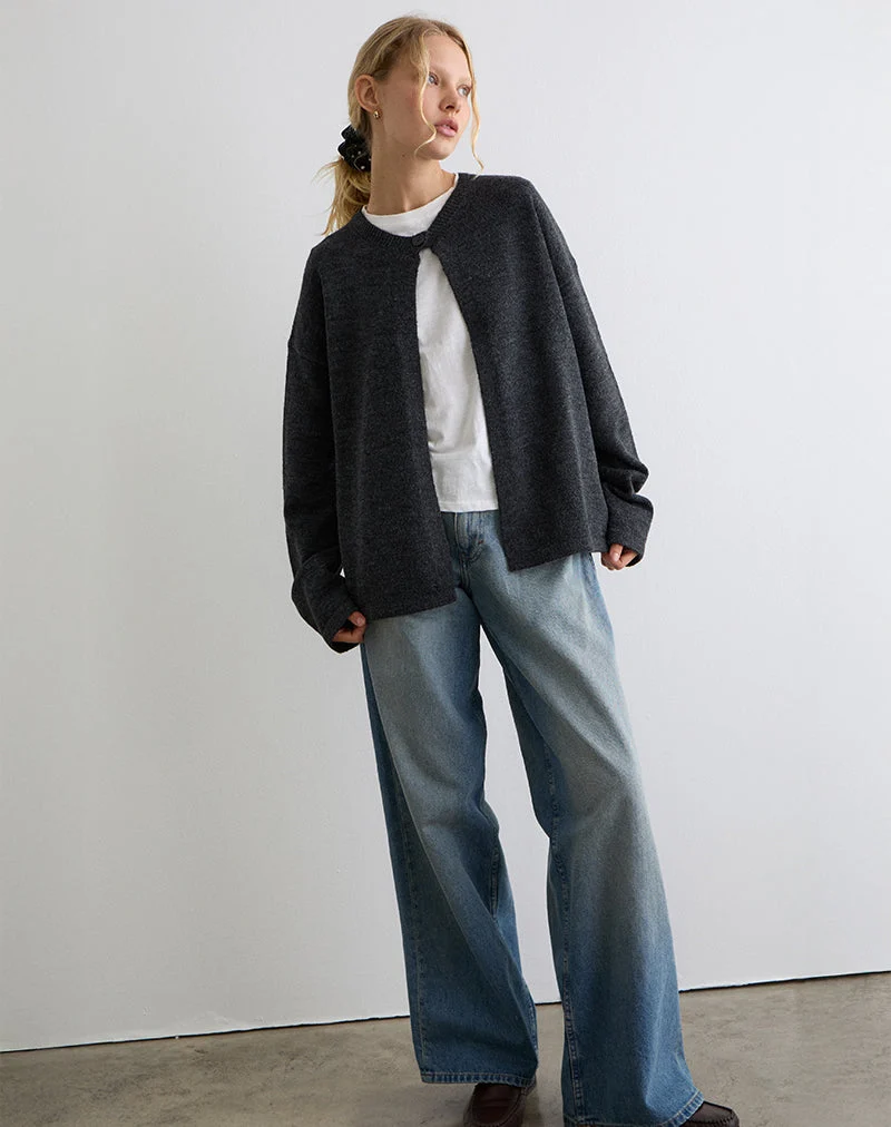 Cardigan Maureen en gris foncé