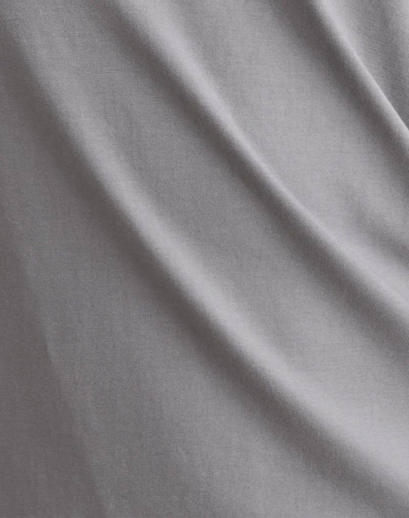 Mini robe à épaules dénudées Edwina en gris
