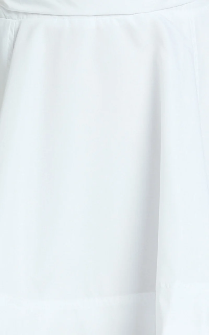 Kristy Mini Dress - V Neck Tie Bust A Line Dress in White