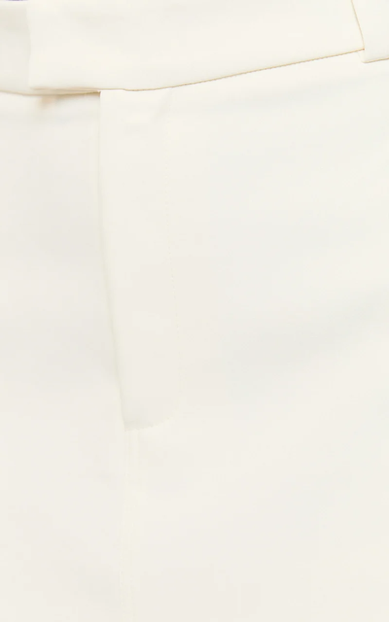 Ursula Mini Skirt - Structured Tailored Skirt in Cream