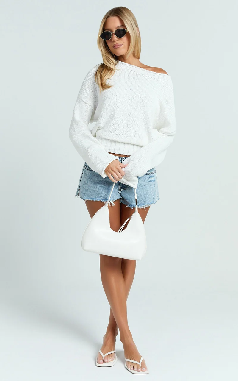 Camille Shorts - Low Rise Recycled Denim Distressed Mini Shorts in Light Blue Wash
