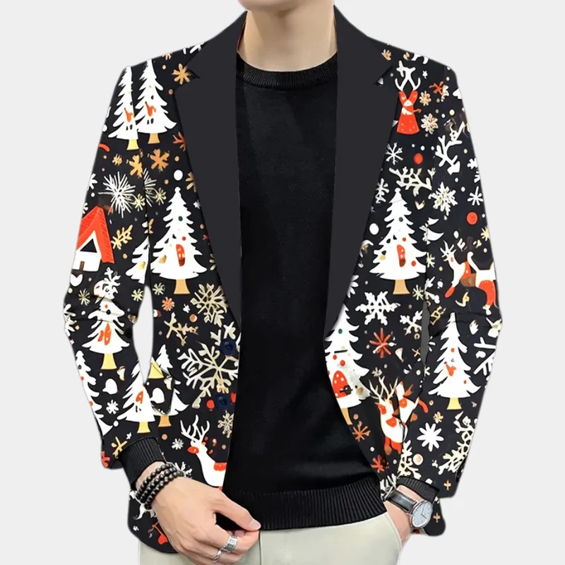PIRES - Blazer Moderne de Noël pour Hommes