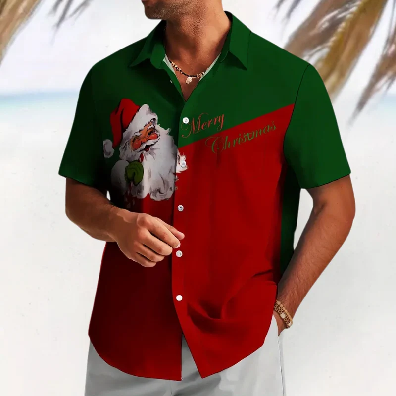 DAVID - Chemise de Noël le Père Noël pour Hommes
