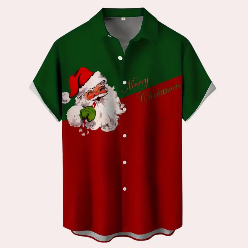 DAVID - Chemise de Noël le Père Noël pour Hommes