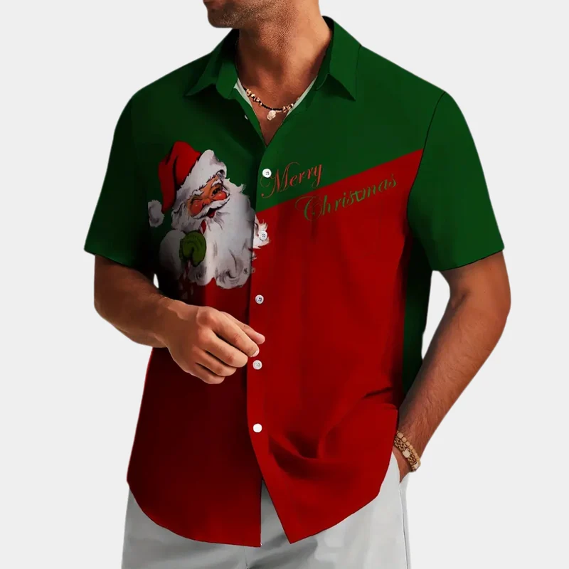 DAVID - Chemise de Noël le Père Noël pour Hommes
