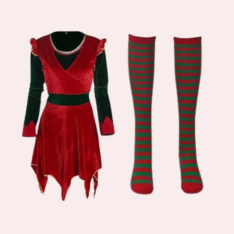 CHARLIZE - Robe de Costumée de Lutin pour Femmes