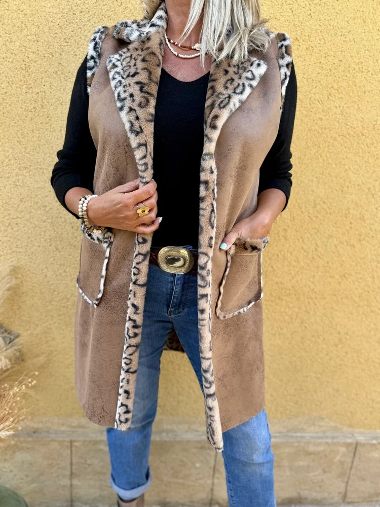 Veste longue Tania camel