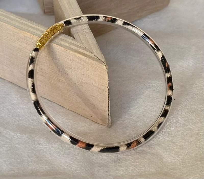 Bracelet Jonc Léo beige